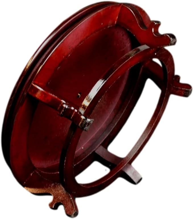 6" Wooden Rosewood Fishbowl Display Vase Stand Plant Pot Display Stand
