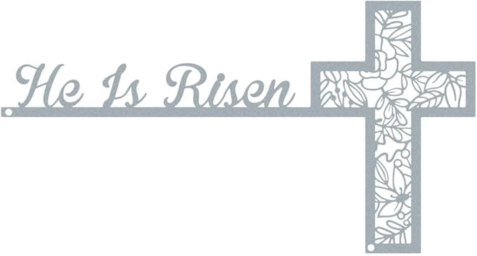 RealSteel He Is Risen Easter Door Corner Decoration – Christian Easter Home Décor (TS-7x13)