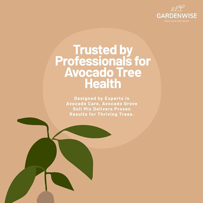 GARDENWISE Avocado Tree Soil – Premium Organic Potting Mix for Avocado Trees | Tailored pH & Organic Nutrients | Fast-Draining & Moisture-Retaining | Indoor & Outdoor Use (4 QUARTS)