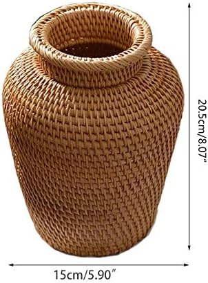 Autumn Rattan Woven Vase Art Vase Fashion Tabletop Decoration Plants Flower Pot Faddish Home Gardening Supplies Flower
