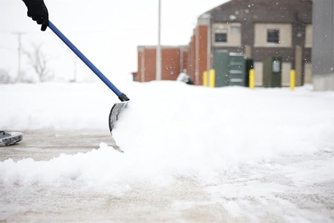 Marshalltown Polar Pusher 30 Inch Snow Pusher Shovel, Lightweight Non-Stick UHMW Makes Plowing Snow Easy, Made in The USA, SNOWP30