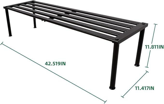 MultirackX Metal Plant Stand, Rust-proof Aluminum Display Rack, Plants Display Stands Decoration Racks for Living Room Garden Balcony Patio (Ebony, 42.5Inch Tall Leg)