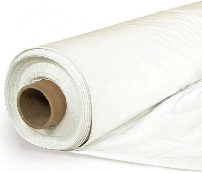 Farm Plastic Supply - White Greenhouse Plastic Sheeting - 6 mil - (25' x 16') - 4 Year UV Resistant Poly Greenhouse Film, 55% Light Transmission Hoop House Cover for Gardening, Agriculture