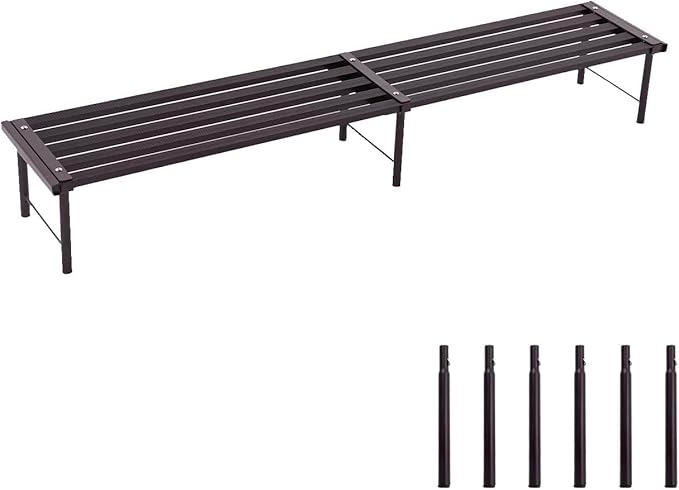 OUTEROOM Metal Plant Stand, Rust-proof Aluminum Flower Pot Stand, Plants Display Stands Decoration Racks for Living Room Balconies and Gardens (120 Ebony)
