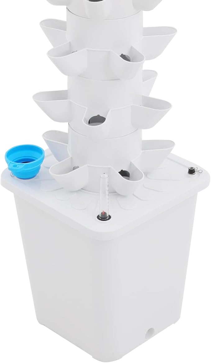 Hydroponic Growing System, 45-Plant Vegetable Planter Tower Outdoor Indoor Garden Vertical Planter Germination Kit with Water Pump & Intelligent Water Circulation for Gardening Lover