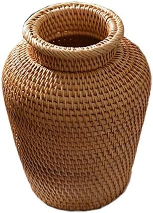 Autumn Rattan Woven Vase Art Vase Fashion Tabletop Decoration Plants Flower Pot Faddish Home Gardening Supplies Flower