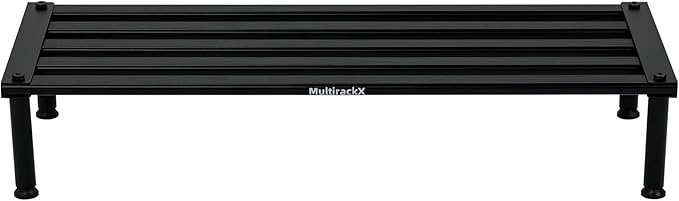 MultirackX Metal Plant Stand, Rust-proof Aluminum Display Rack, Plants Display Stands Decoration Racks for Living Room Garden Balcony Patio (Black, 31.5Inch Low)
