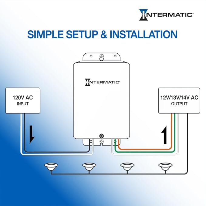 Intermatic | PX300 300W Pool Light Transformer 12V, 13V, 14V - Supply for Pool/Spa Lights, Submersible Fixtures, Landscape Lights - Enhanced Safety, Circuit Protection, Beige - Stainless Steel