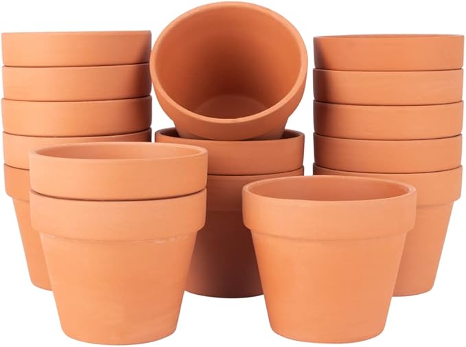 BLQH [26 Pack] 4" Planter Nursery Pots Terracotta Pot Clay Ceramic Pottery Cactus Pot Flower Succulent Garden Pots