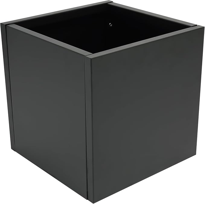 Steel Planter Box, 32" x 32" x 32" Square Planter Metal Box Tall Planters Heavy Duty Plant Boxes for Indoor Outdoor Tall Plants, Flowers or Shrubs (Black, 32" x 32" x 32")