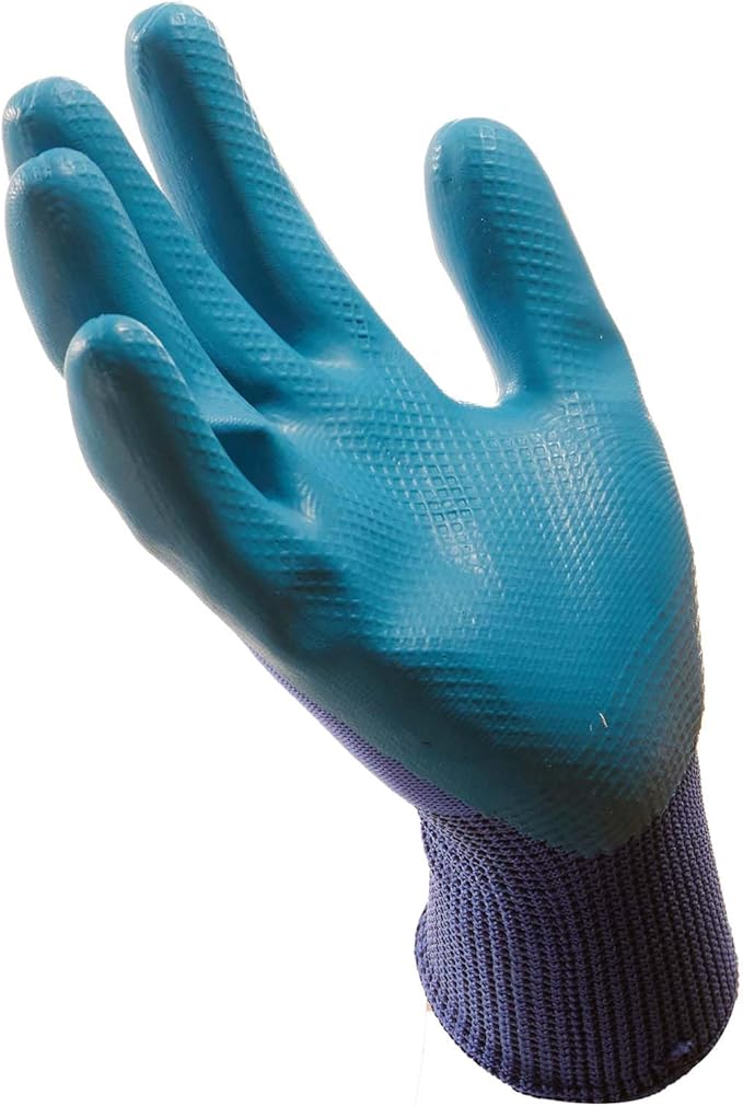 Gardening Gloves 4 Pairs Safety Protective Garden Work Latex Coated Ladies Men(Medium)
