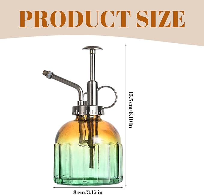 Style 3 Vintage Plant Mister, 200ml Bronze Top Spray Bottle for House Plants