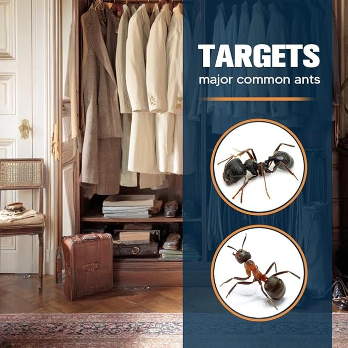 NCSIFDD Ant Repellent, Ant Deterrent for Home, Indoor and Outdoor Use, Keeps Ants Away, Reay-to-Use, Pets & Kids Safe- 4P
