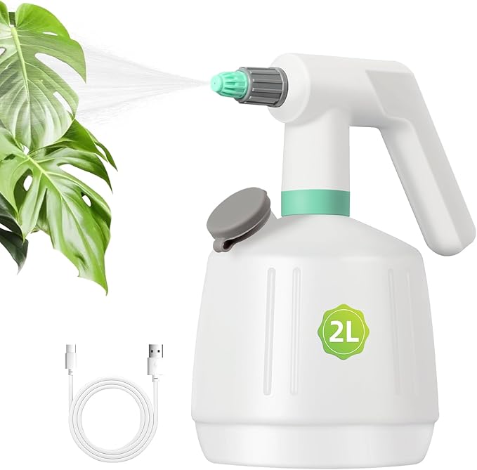 Uten Cordless Electric Sprayer - 2L Rechargeable Electric Spray Bottle, Lightweight Portable Sprayer, Multi-Use for Cleaning, Watering, Disinfecting