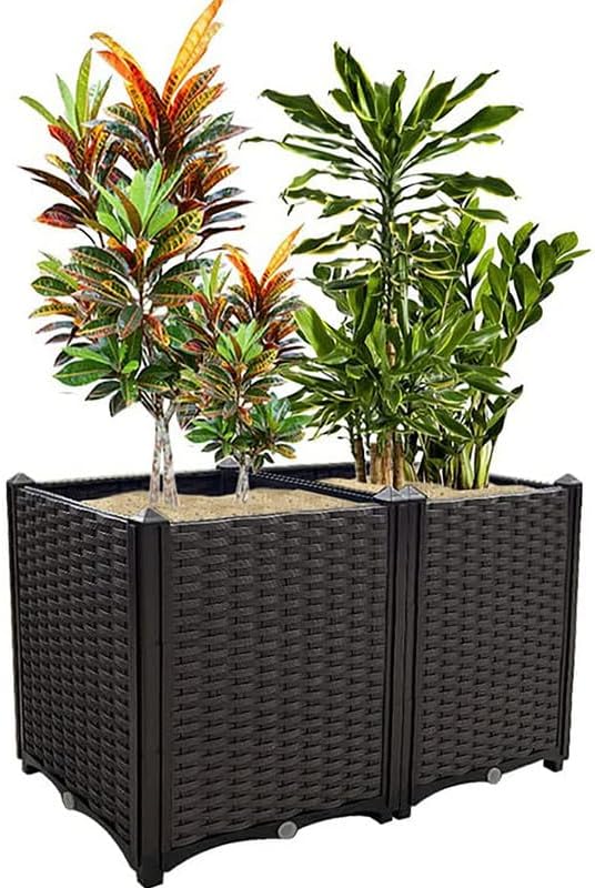 Souwuokoo Raised Garden Bed Large Planters for Outdoor Plants Elevated Rectangular Garden Box Kits for Gardening, Vegetables, Flowers and Herbs in Backyard Patio Balcony