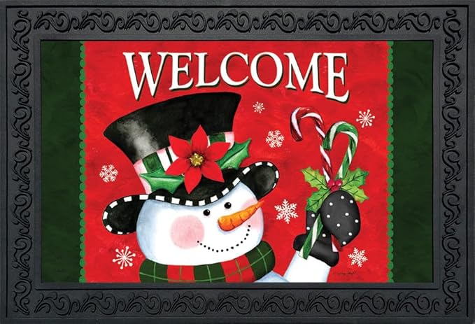 Briarwood Lane Christmas Snowman Welcome Doormat