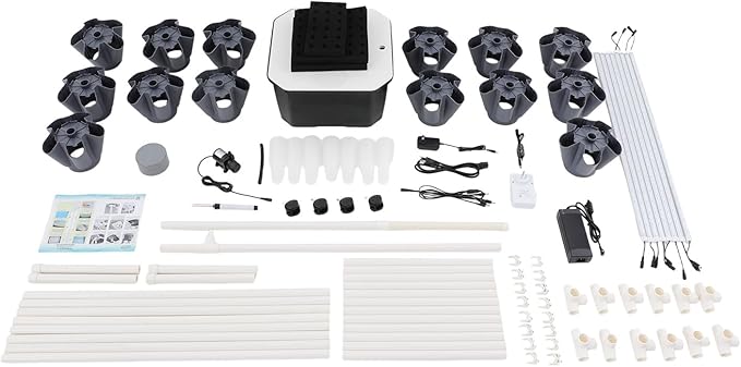 Hydroponic Growing System, 70-Plant Vegetable Planter Tower with Lights and Wheels, Outdoor Indoor Garden Vertical Planter Germination Kit with Water Pump & Intelligent Water Circulation