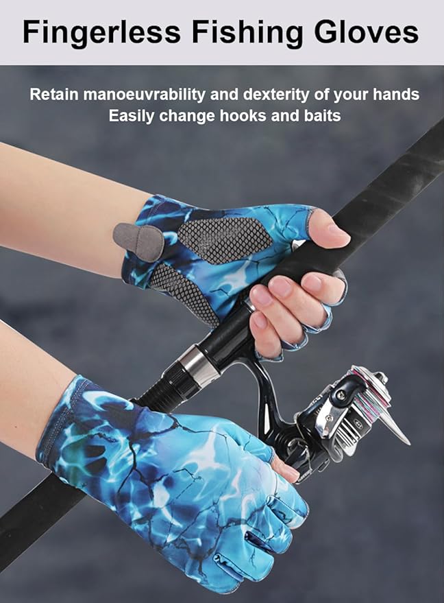 Fishing Gloves - Men & Women's UV Protection Sailing, Kayak, Paddling & Rowing Gloves