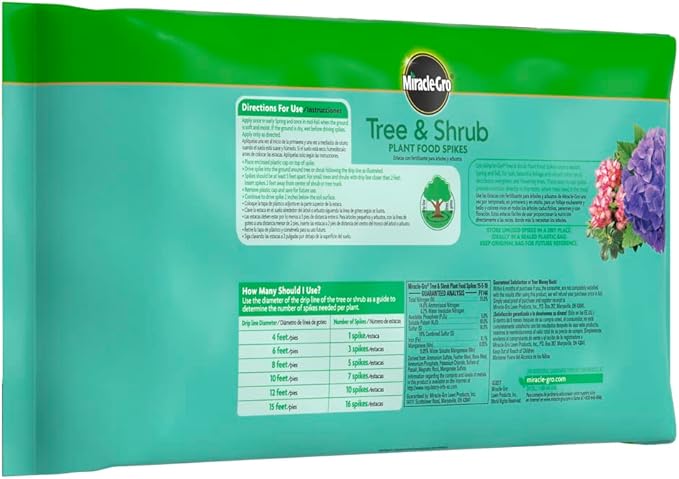 Miracle-GRO Tree & Shrub Plant Food Spikes, 12 Spikes (2-Pack)