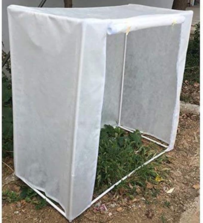 Agfabric Plant Covers Freeze Protection with Zipper 0.9oz 135"x120"x48" Shrub Cover Winter Tree Jacket for Frost Protection&Season Extension,White,2 Pack