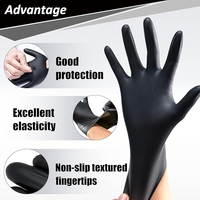 PROMEDIX P Nitrile Disposable Gloves,4mil-100 Count,Gloves Disposable Latex Free,Powder Free for Cooking,Household,Food safe