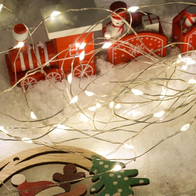 3 Pack USB Fairy Lights 3meters 30 lamp Beads Led Copper USB Powered for Christmas ，Halloween，Parties，Wedding， Christmas Tree Decoration… White