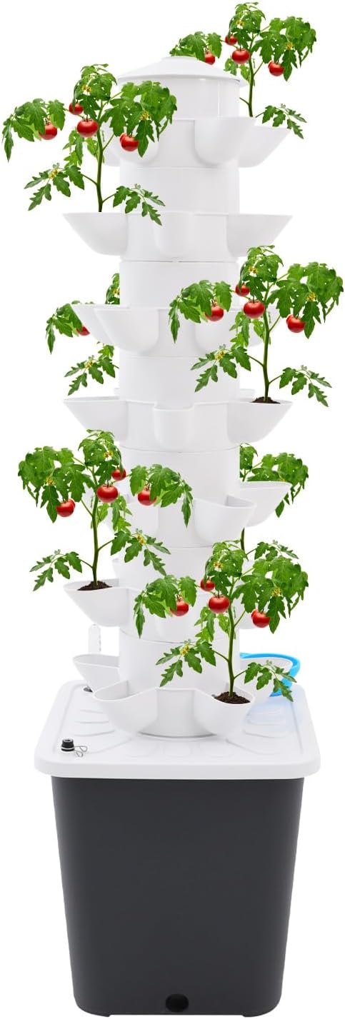 Hydroponics Growing System, 35 Pods Vertical 7 Tiers Hydroponic Tower, Vertical Garden Planter with Water Pump, Hydroponic Germination Kit for Fruits, Vegetables, Herbs