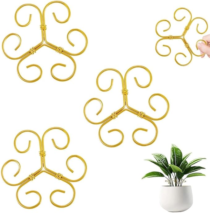 Plant Support Stakes,Heart-Shaped Indoor Plant Trellis,3 Pcs Reusable Plant Holder Stabilizer,Durable Plastic Climbing Plant Support Rings for Potted Plants,Vines,and Growing Support