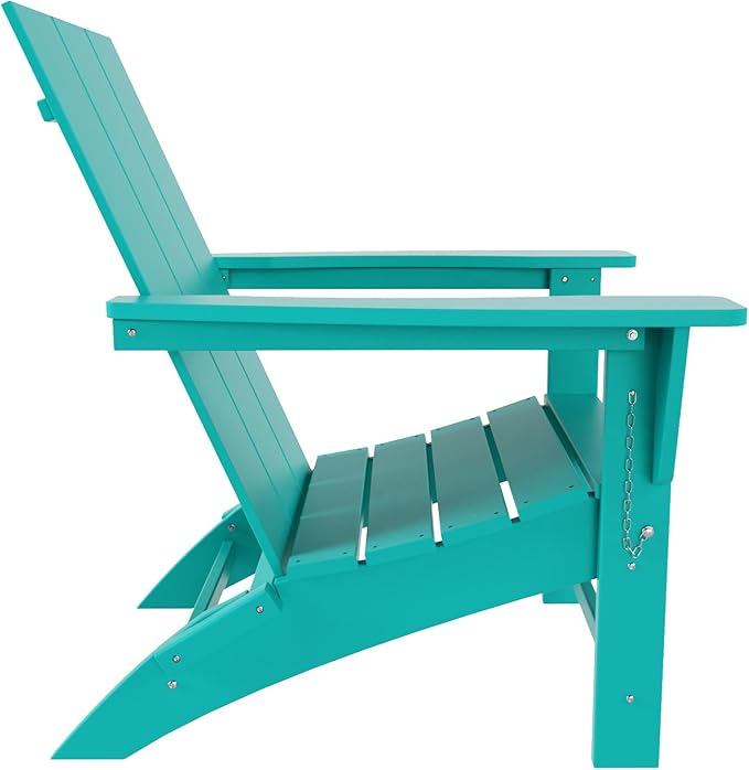 WestinTrends Ashore Modern Outdoor Folding Adirondack Chair (Set of 2), Turquoise