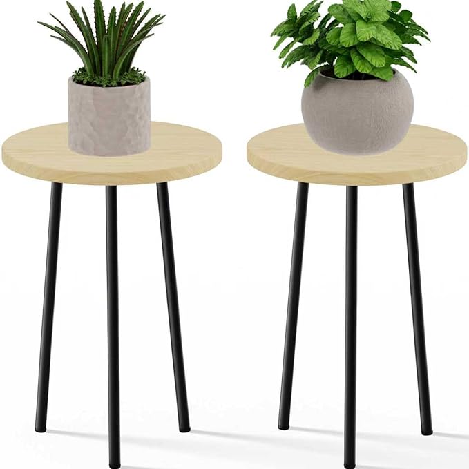SAKSUN Plant Stand Indoor Outdoor: 2 Pack Indoor Plant Stand 20'' Convertible Multi-purpose Holder - Mid Century Modern Decor - Tall Plant Table for Living Room/Balcony/Garden/Patio