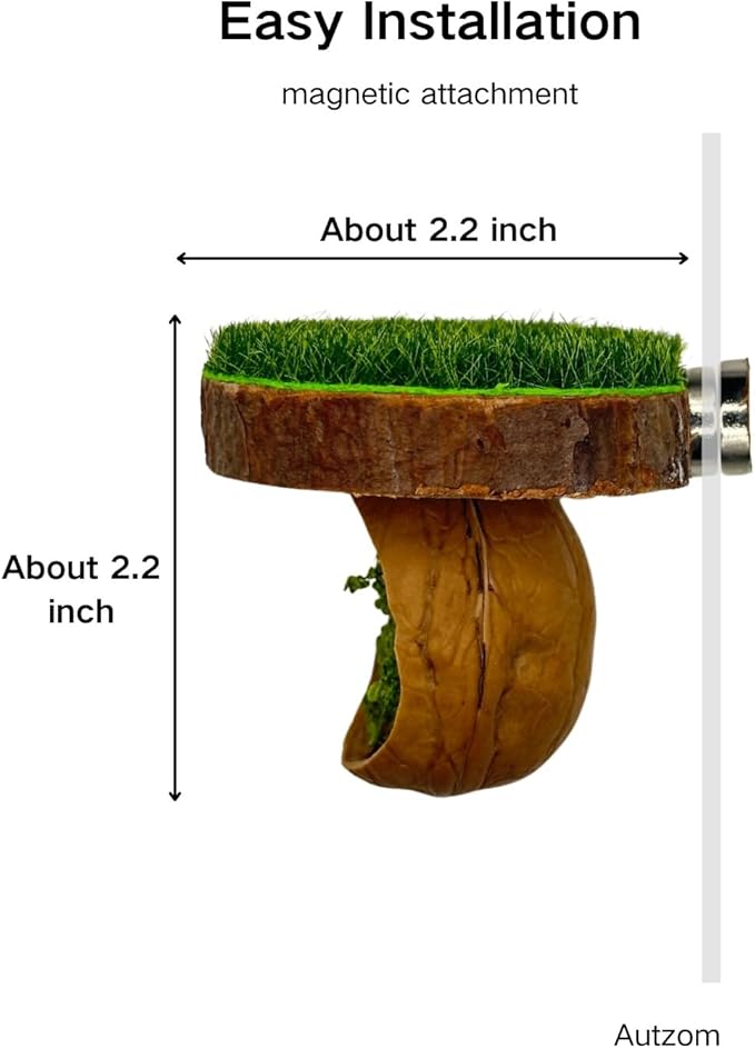 Jumping Spider Enclosure Accessories, Pumpkin Decor Hideout and Platform, Habitat Hide House for Spiders - Small Pets Furniture