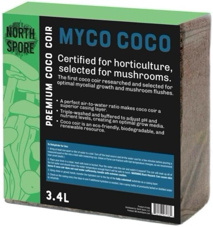 North Spore + Max Yield Bins 'Boomr Bag' Monotub Kit | Complete Dung-Loving Mushroom Grow Kit | Includes Monotub, Sterile Substrates, Coco Coir & Filters - Just Add Spores