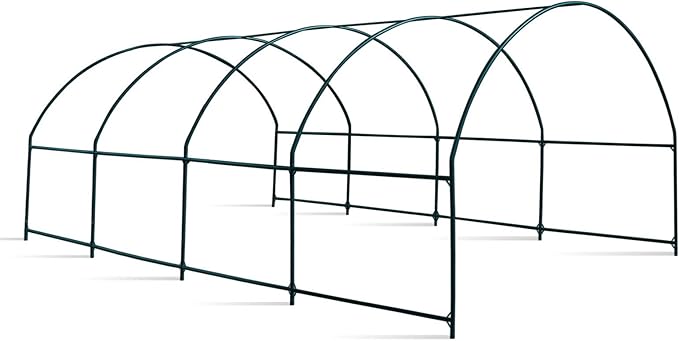 Strong Camel Greenhouse Replacement Frame for Outdoor Larger Hot Garden House , Support Arch Frame Climbing Plants/Flowers/Vegetables (20' X 10' X 7', Frame)