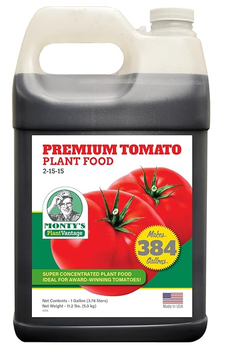 PlantVantage Concentrated Tomato Plant Food – Liquid Fertilizer with Humic Acid & Zinc, Liquid Plant Food Supporting Strong Roots, Bigger Blooms & Higher Yields, Easy Root Feed or Foliar Spray – 1 Gal