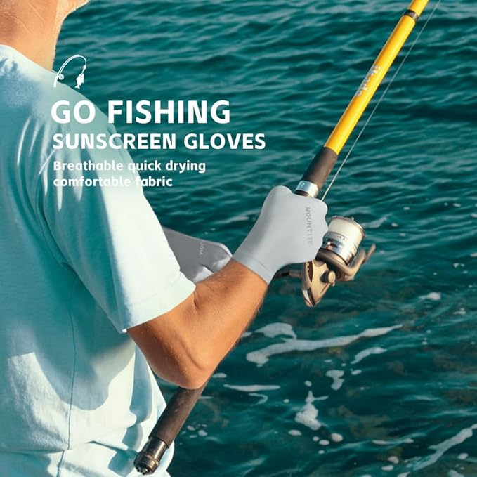 Unisex UV Protective Fingerless Gloves UPF 50+ Summer Sun Glove for Outdoor Fishing Cycling Hiking Driving Kayaking