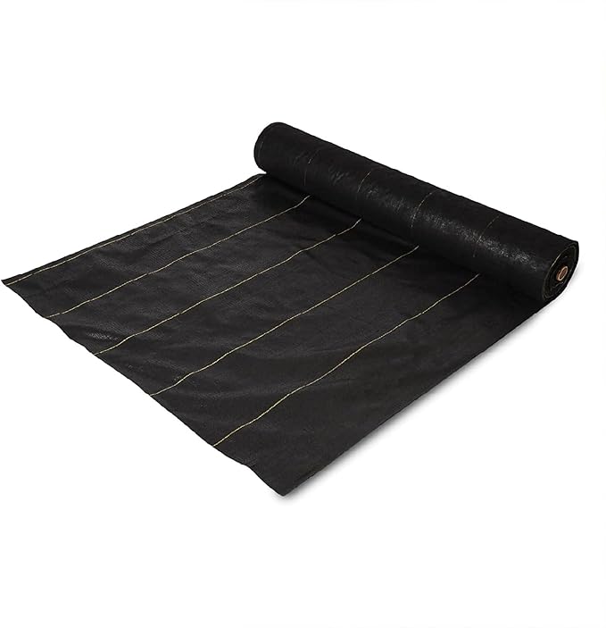 DeWitt 6-Pack Sunbelt Weed Barrier Fabric 3.2 oz, 6 x 300 Feet – Heavy-Duty Ground Cover Mat for Greenhouse Floors, Garden Rows, Raised Beds, Yard Gardening, and Outdoor Landscape Protection