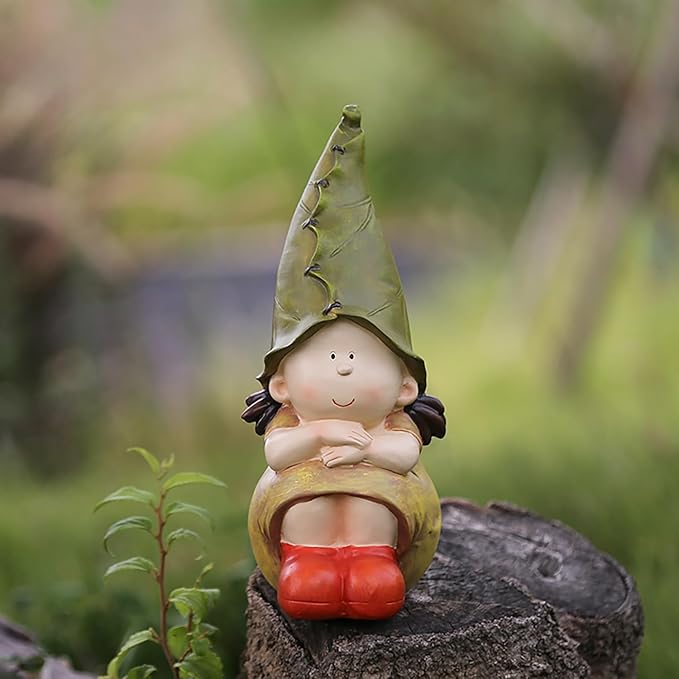 Garden Gnome Decorative Figurines, Set of 3,Flower Gnomes Ornaments Decor Summer Outdoor Figurines, Yard, Flower Bed Garden Gifts for Women, Mom