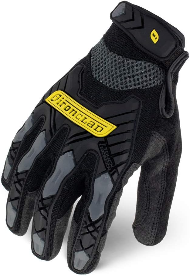 Ironclad Command Impact Work Gloves; Touch Screen Gloves Conductive Palm & Fingers, Impact Protection, Machine Washable