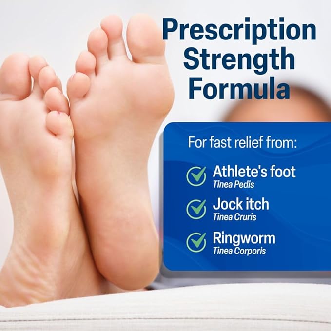 TARO Terbinafine Hydrochloride antifungal Cream 1% - Athletes Foot Cream Extra Strength, relieves itching & Burning, Cures Most Athlete's Foot, Jock Itch & Ringworm