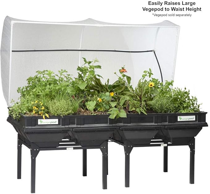 vegepod - Raised Garden Bed - Self Watering Container Garden Kit with Protective Cover, Easily Elevated to Waist Height, 2 Years Warranty (Large, Stand)