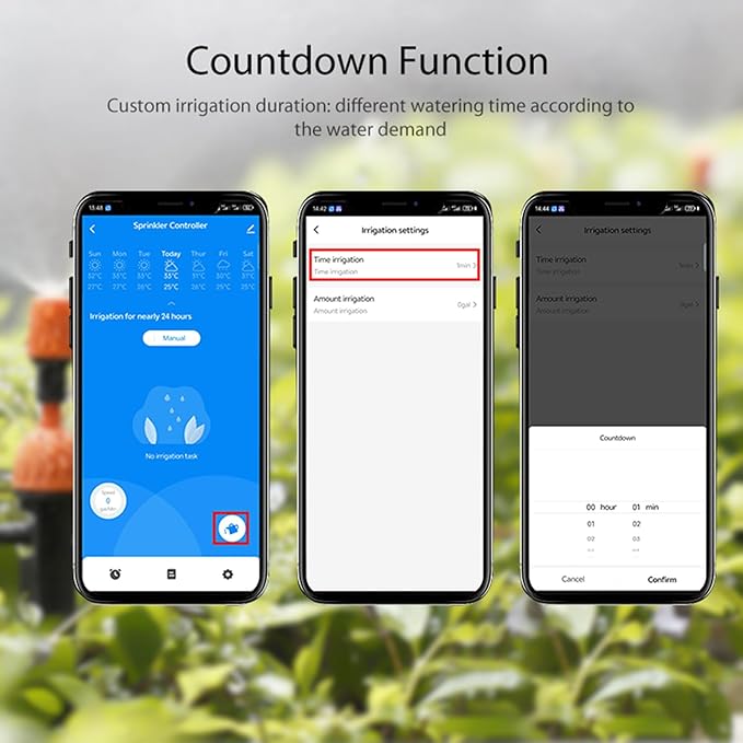 Smart Water Timer: Zigbee Sprinkler Timer, Wireless Watering System Valve, App & Voice Control, Weather-Based Automatic Rain Delay, Tuya Zigbee Hub Required, Watering Timer for Garden Hose