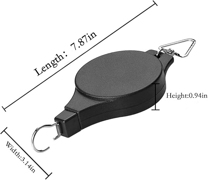 Orgrimmar Plant Pulley Retractable Pulley Plant Hanger Hanging Flower Basket Hook Hanger for Garden Baskets Pots and Birds Feeder in Different Height