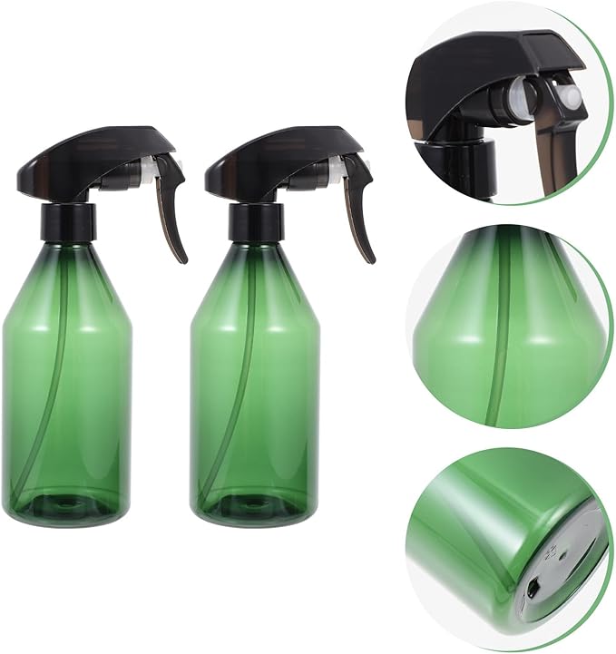 2PCS Thickened Plant Spraying Bottles for Indoor Flower Watering Leakproof Transparent Mist Sprayers for Gardening Hair Styling Skin Care and Cleaning Use