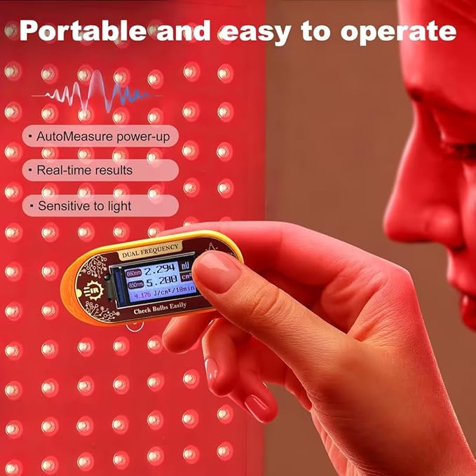 UNIHYK 660nm & 850nm Red/NIR Light Irradiance Meter Tester – Professional Dual-Wavelength Radiometer