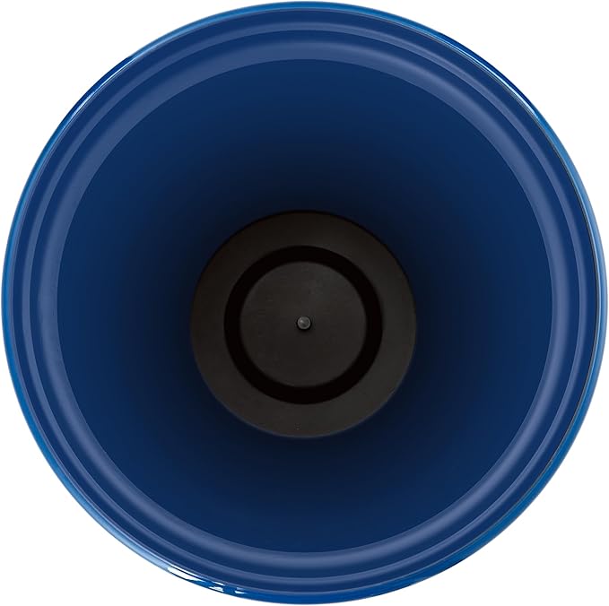 Glitzhome 15.5" D Large Flower Pots, Set of 2 Large Planters for Outdoor Plants with Drainage Holes, Cobalt Blue Faux Ceramic Finish, Plastic Tall Flower Pots for Garden, Patio, Porch or Indoor Use