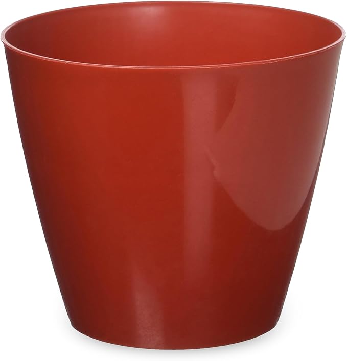 Headwind Charlevoix Planters– 6" 2 Pack Plastic Plant Pot in Brick Red, Indoor & Outdoor Pots for Plants with Drillable Drainage Hole, Decorative Plant Pot, Flower Pots Outdoor for Garden