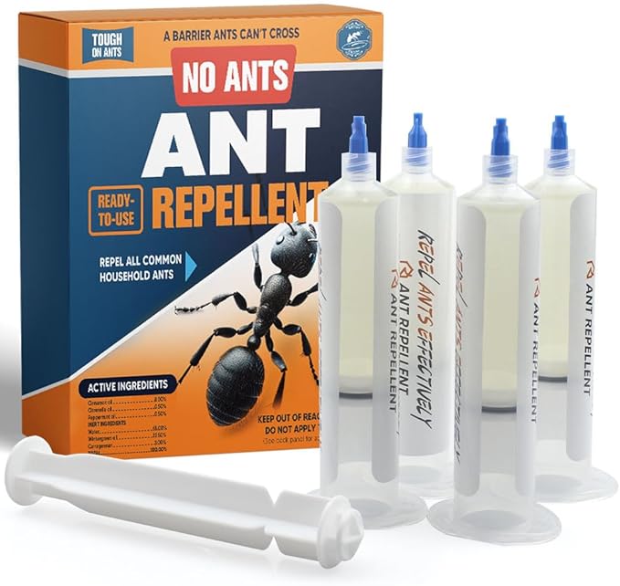 NCSIFDD Ant Repellent, Ant Deterrent for Home, Indoor and Outdoor Use, Keeps Ants Away, Reay-to-Use, Pets & Kids Safe- 4P