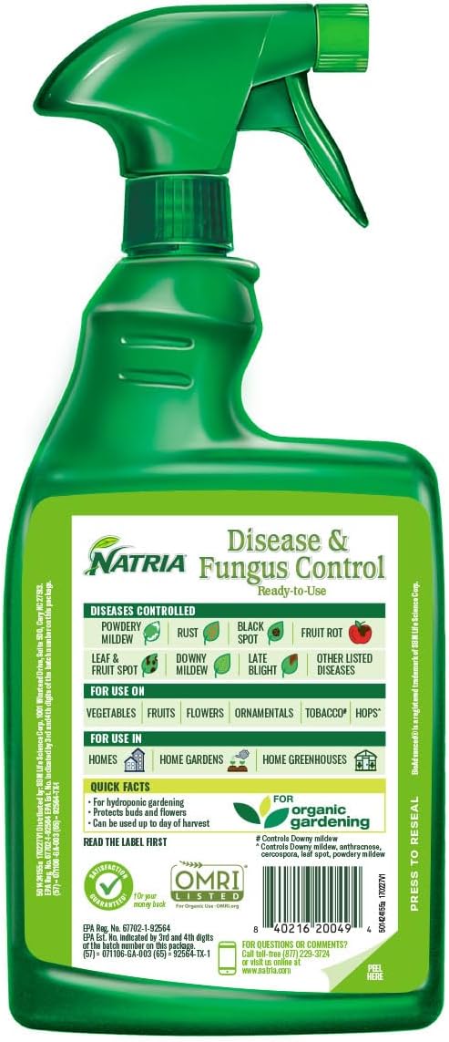NATRIA Disease & Fungus Control with Copper Fungicide, Ready-to-Use, 24 oz