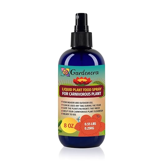 Gardenera Professional Carnivorous Plant Superfood Spray Mist for Home Gardening | Micro-Fungi Enriched Fertilizer Mist for Healthy Leaves & Growth | 18 Vitamins & Minerals for Carnivorous - 8oz