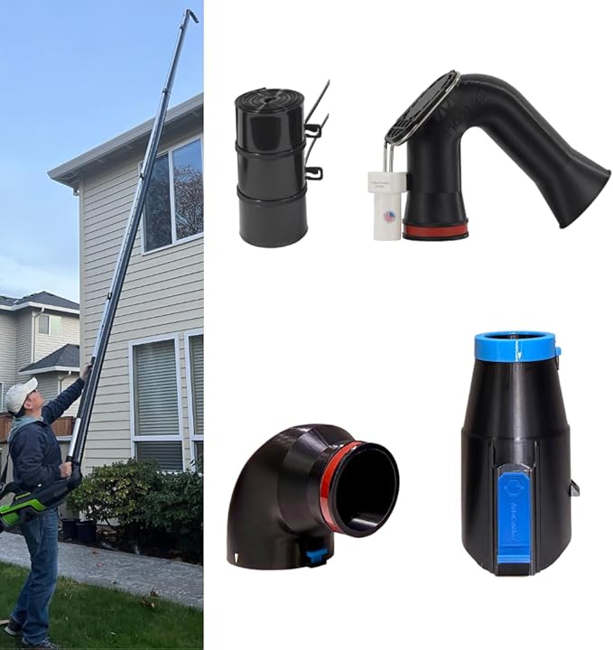 ArloCatcher 2-Story High Gutter Cleaning Kit for Kobalt 40V 520 CFM KLB 1040A-03, 1040B-03, Clean Two-Story Gutters from Ground, Extension Pole Not Included